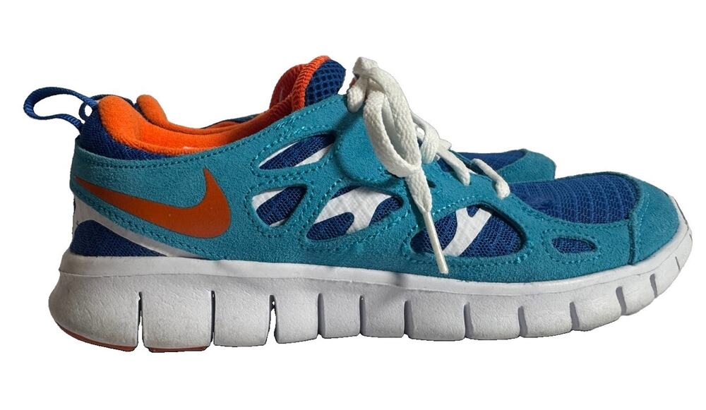 Nike Free Run 2 DD0163-400 Blue Orange Sneakers Shoes Youth 5.5Y Womens 7